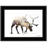 Arctic Reindeer 2 Black Framed Print Wall Art - Homeroots