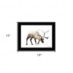 Arctic Reindeer 2 Black Framed Print Wall Art - Homeroots