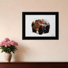 Bear in the Mountains 2 Black Framed Print Wall Art - Homeroots