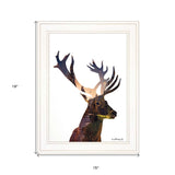 Deer in the Forest 1 White Framed Print Wall Art - Homeroots - Flyclothing LLC