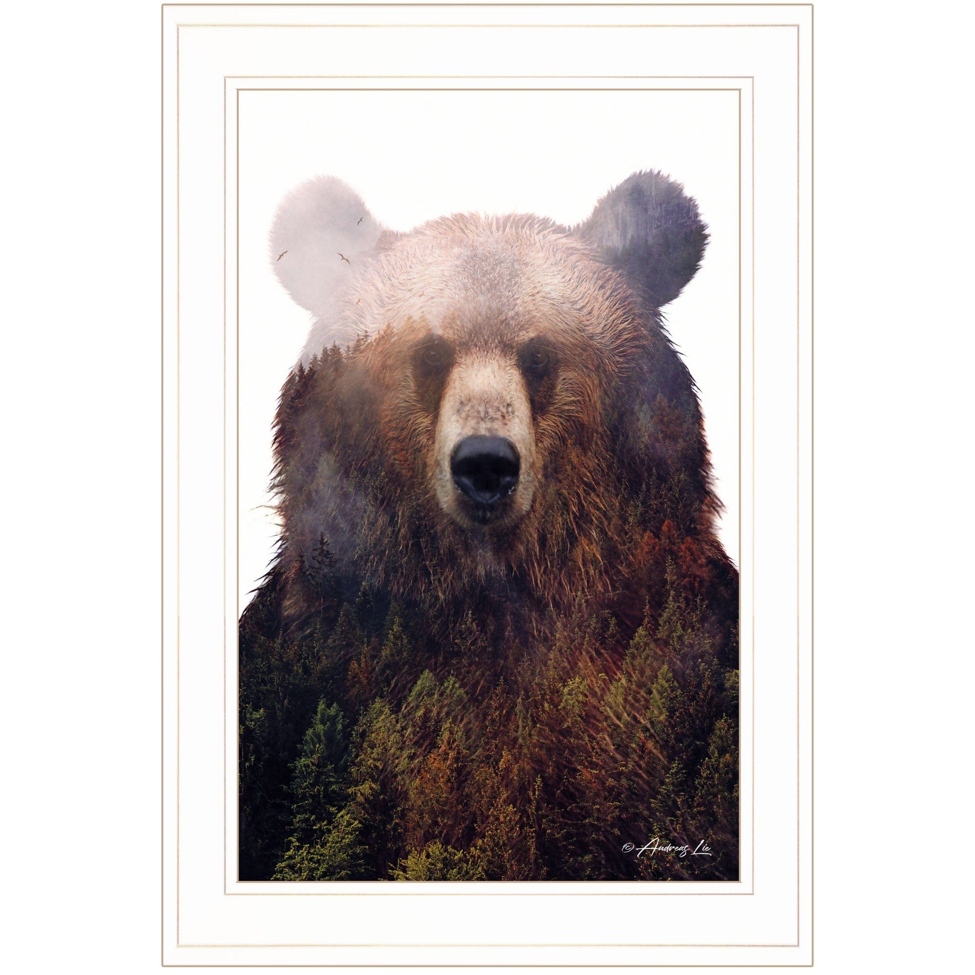 King of the Forest 3 White Framed Print Wall Art - Homeroots