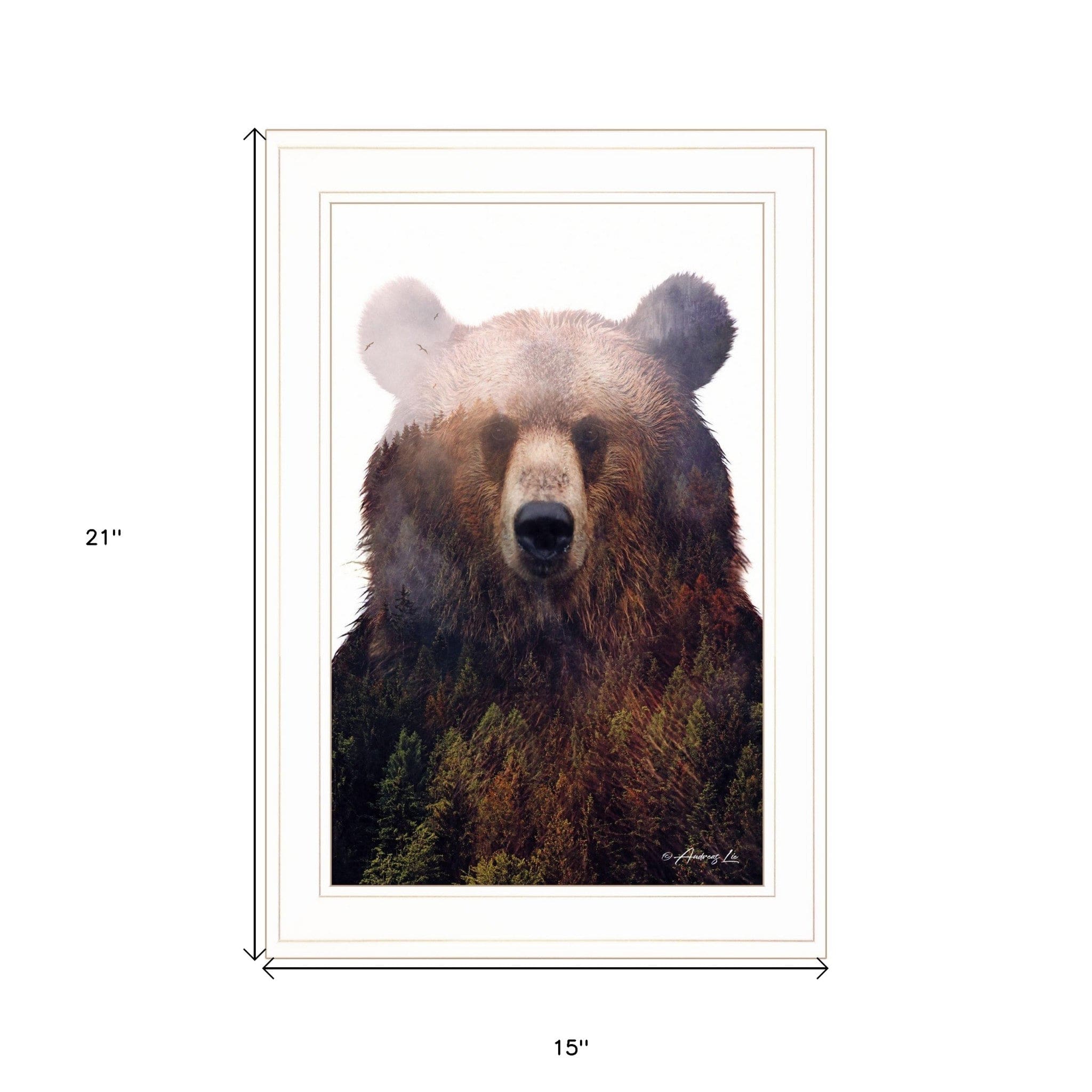 King of the Forest 3 White Framed Print Wall Art - Homeroots