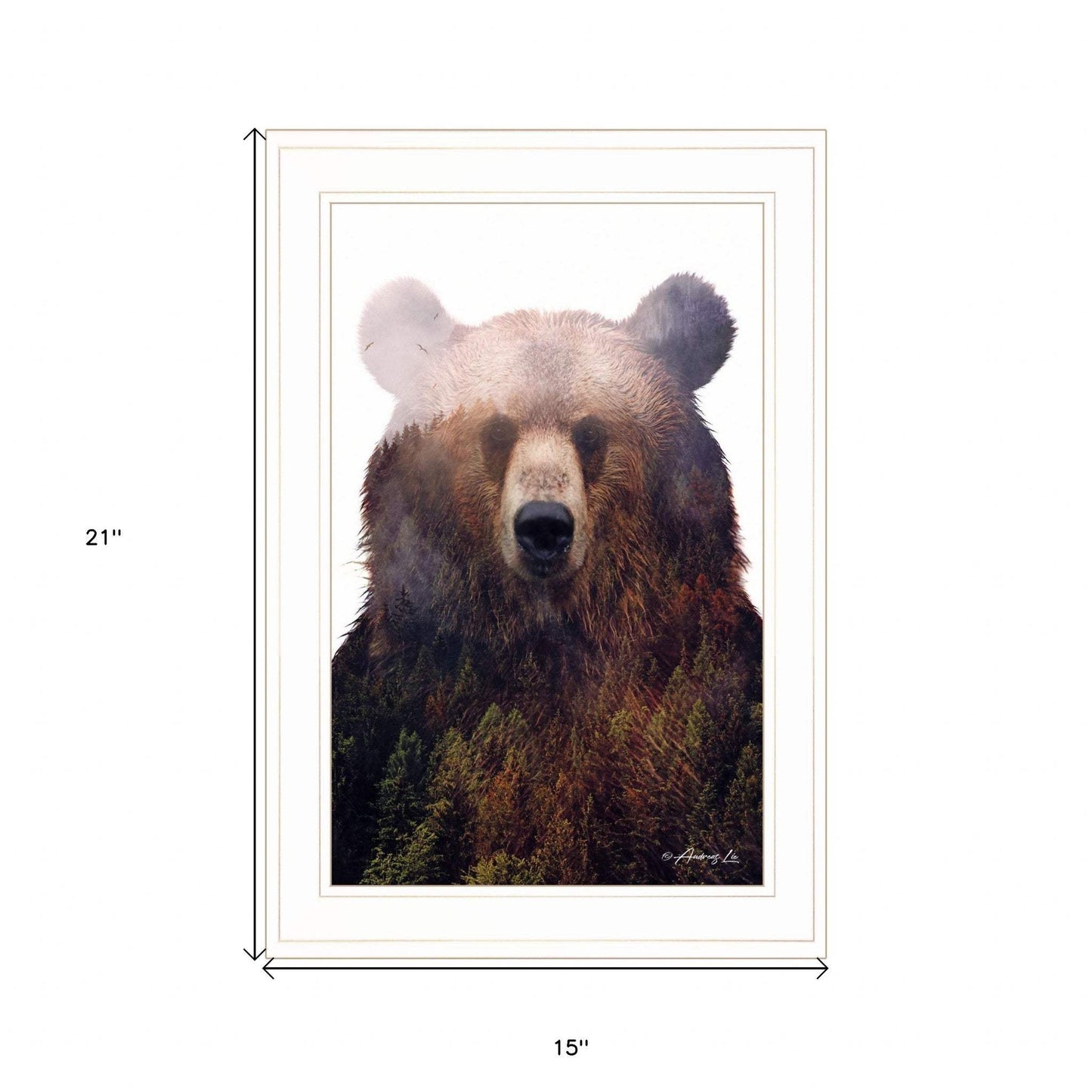 King of the Forest 3 White Framed Print Wall Art - Homeroots - Flyclothing LLC