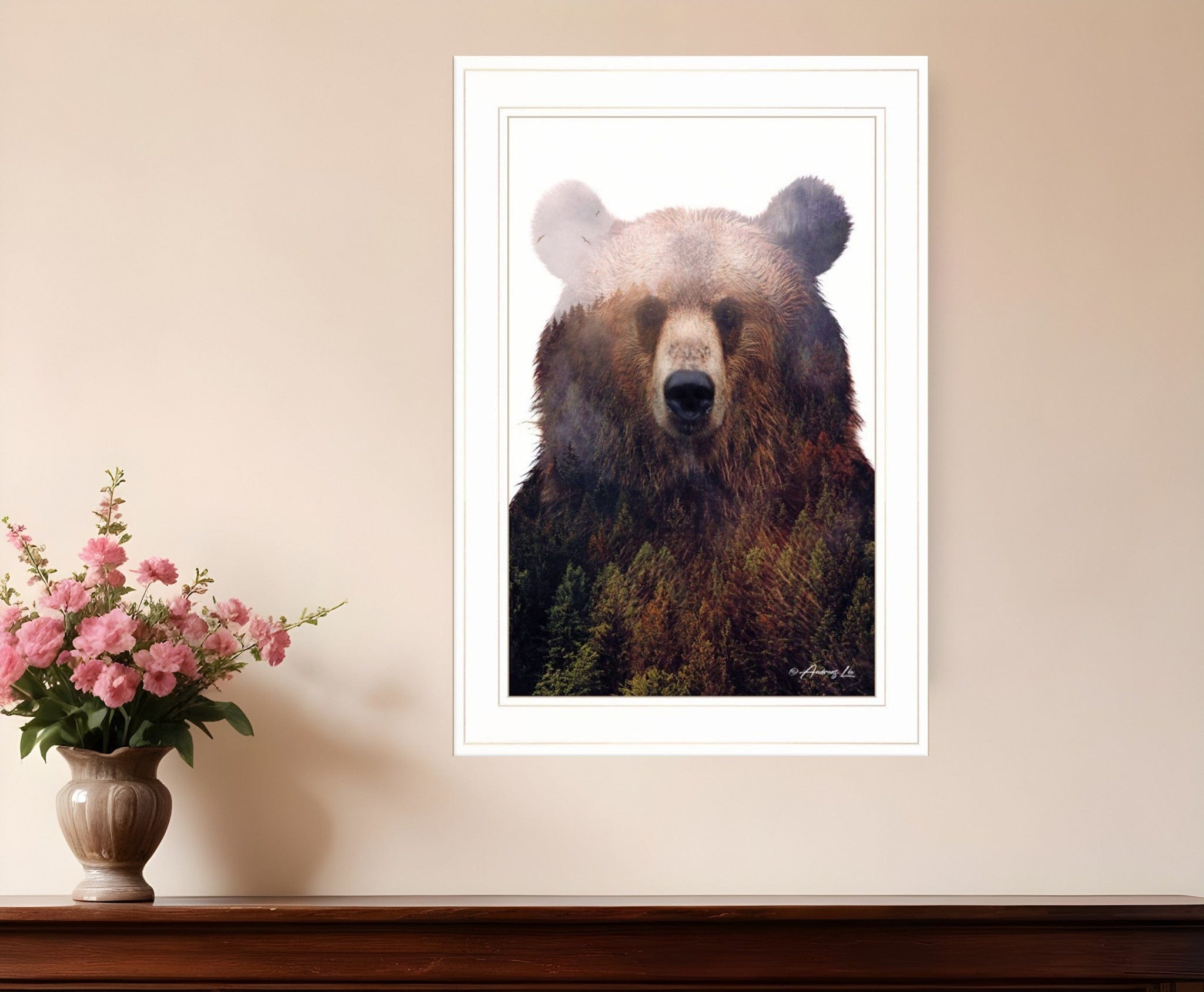 King of the Forest 3 White Framed Print Wall Art - Homeroots