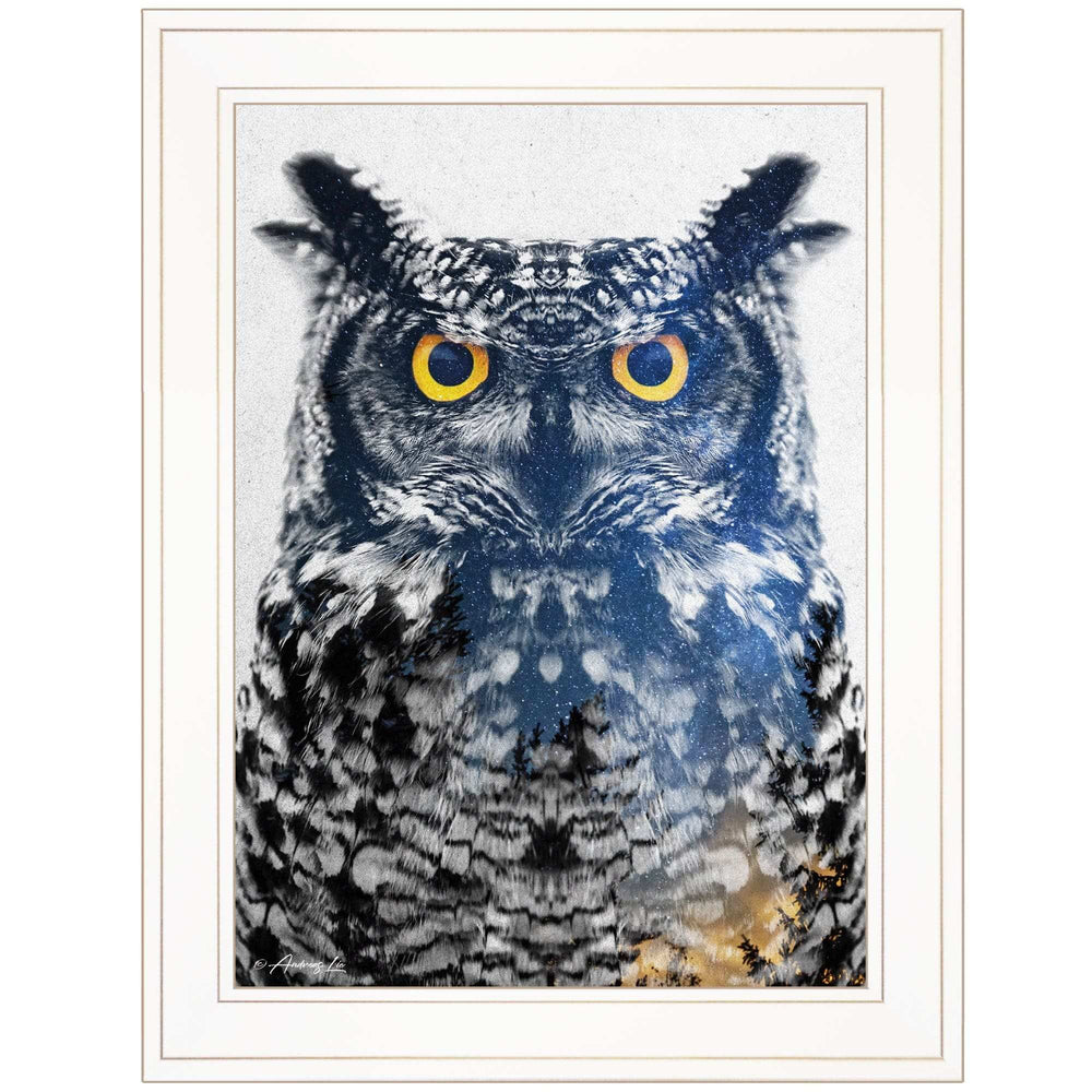 Night Owl 2 White Framed Print Wall Art - Homeroots - Flyclothing LLC