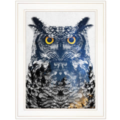 Night Owl 2 White Framed Print Wall Art - Homeroots