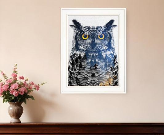 Night Owl 2 White Framed Print Wall Art - Homeroots