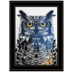 Night Owl 3 Black Framed Print Wall Art - Homeroots