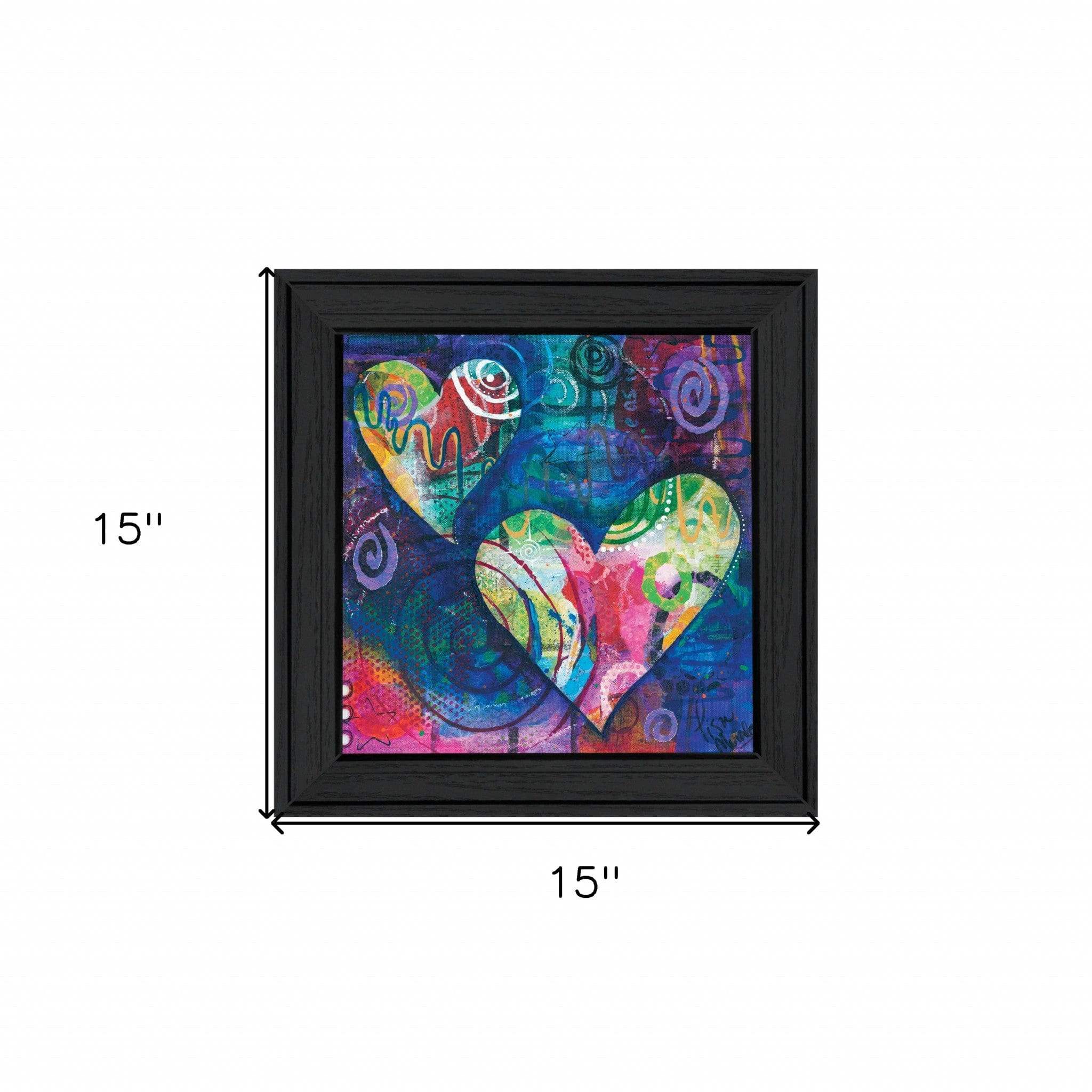 Hearts Black Framed Print Wall Art - Homeroots - Flyclothing LLC