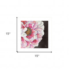 Blooms on Black I 1 White Framed Print Wall Art - Homeroots