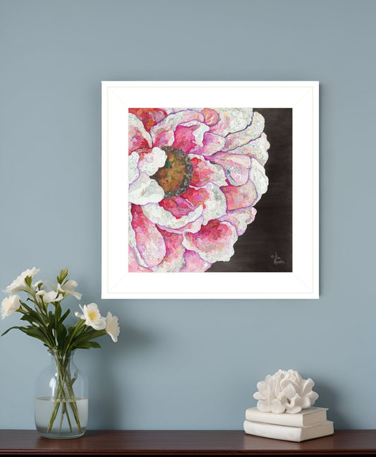 Blooms on Black I 1 White Framed Print Wall Art - Homeroots