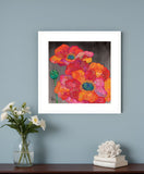 Blooms on Black II 1 White Framed Print Wall Art - Homeroots