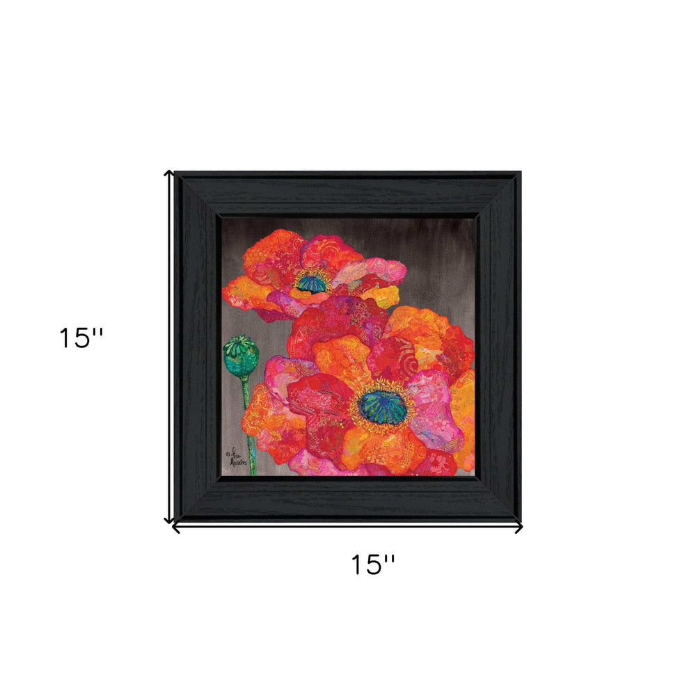 Blooms on Black II 2 Black Framed Print Wall Art - Homeroots - Flyclothing LLC