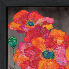 Blooms on Black II 2 Black Framed Print Wall Art - Homeroots
