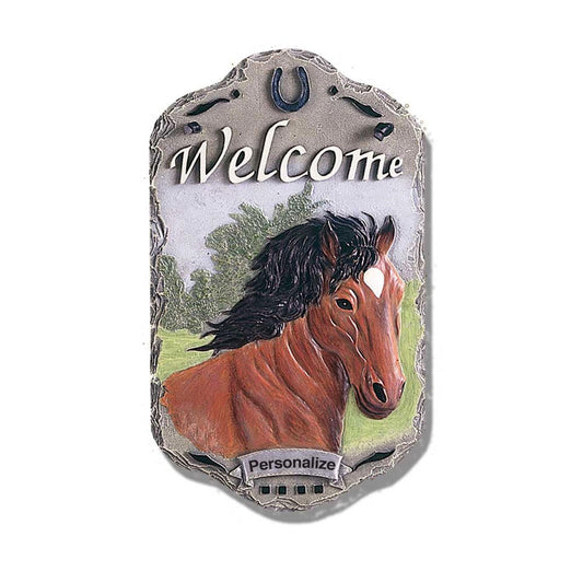 Horse Indoor Outdoor Resin Welcome Wall Decor - Homeroots