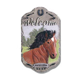 Horse Indoor Outdoor Resin Welcome Wall Decor - Homeroots