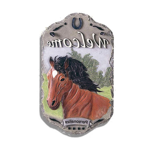 Horse Indoor Outdoor Resin Welcome Wall Decor - Homeroots