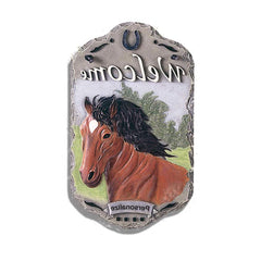 Horse Indoor Outdoor Resin Welcome Wall Decor - Homeroots