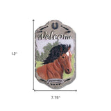 Horse Indoor Outdoor Resin Welcome Wall Decor - Homeroots - Flyclothing LLC