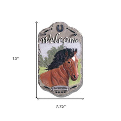 Horse Indoor Outdoor Resin Welcome Wall Decor - Homeroots