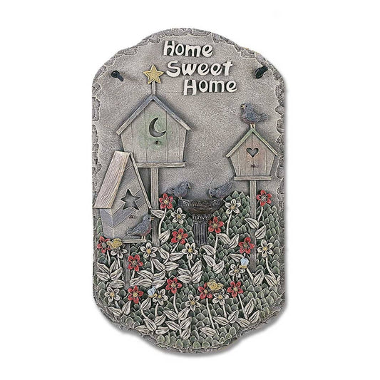 Home Sweet Home Birdbaths Indoor Outdoor Resin Welcome Wall Decor - Homeroots