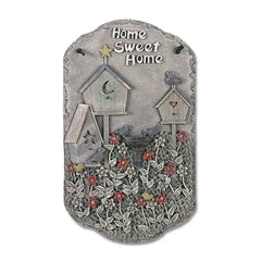 Home Sweet Home Birdbaths Indoor Outdoor Resin Welcome Wall Decor - Homeroots