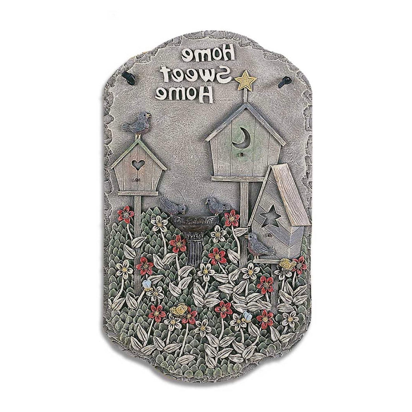 Home Sweet Home Birdbaths Indoor Outdoor Resin Welcome Wall Decor - Homeroots - Flyclothing LLC