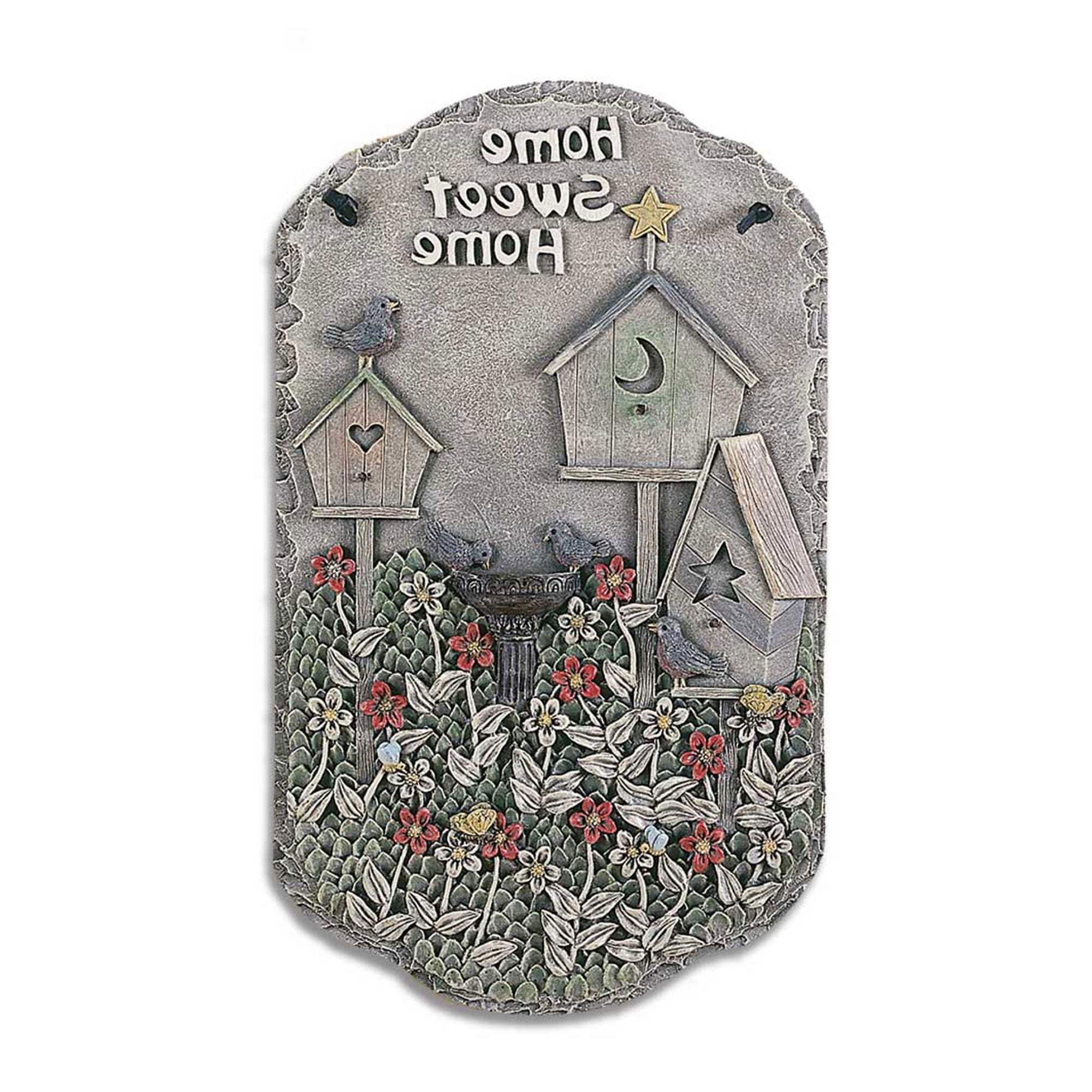 Home Sweet Home Birdbaths Indoor Outdoor Resin Welcome Wall Decor - Homeroots - Flyclothing LLC