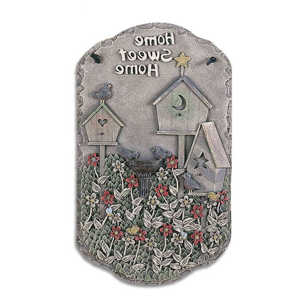 Home Sweet Home Birdbaths Indoor Outdoor Resin Welcome Wall Decor - Homeroots - Flyclothing LLC
