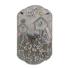 Home Sweet Home Birdbaths Indoor Outdoor Resin Welcome Wall Decor - Homeroots