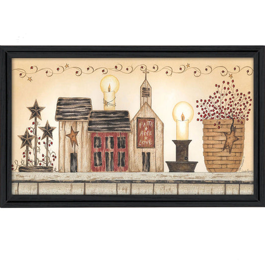Faith Hope and Love 2 Black Framed Print Wall Art - Homeroots