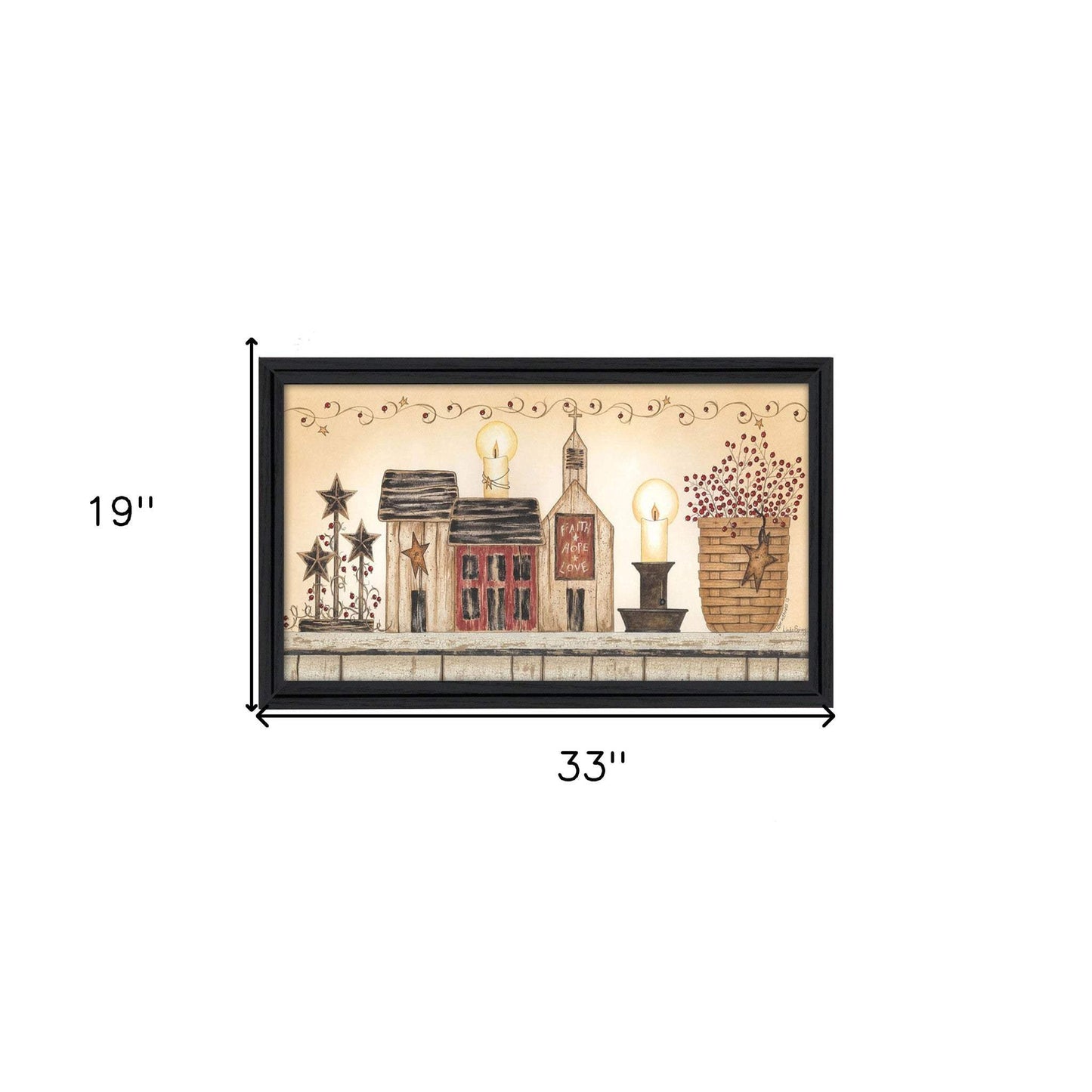 Faith Hope and Love 2 Black Framed Print Wall Art - Homeroots - Flyclothing LLC