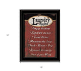 Laundry Rules 4 Black Framed Print Bathroom Wall Art - Homeroots