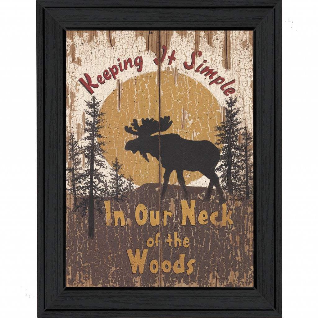 Keeping It Simple Black Framed Print Wall Art - Homeroots - Flyclothing LLC