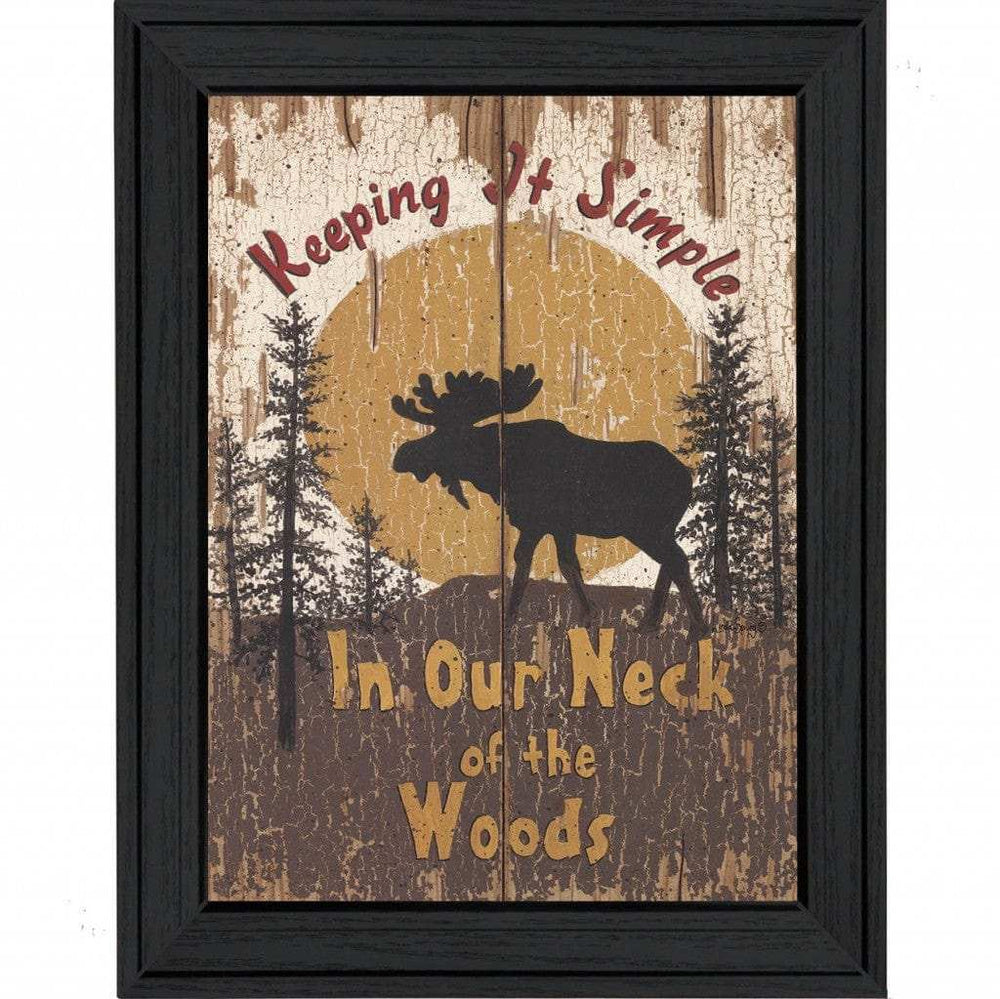 Keeping It Simple Black Framed Print Wall Art - Homeroots - Flyclothing LLC