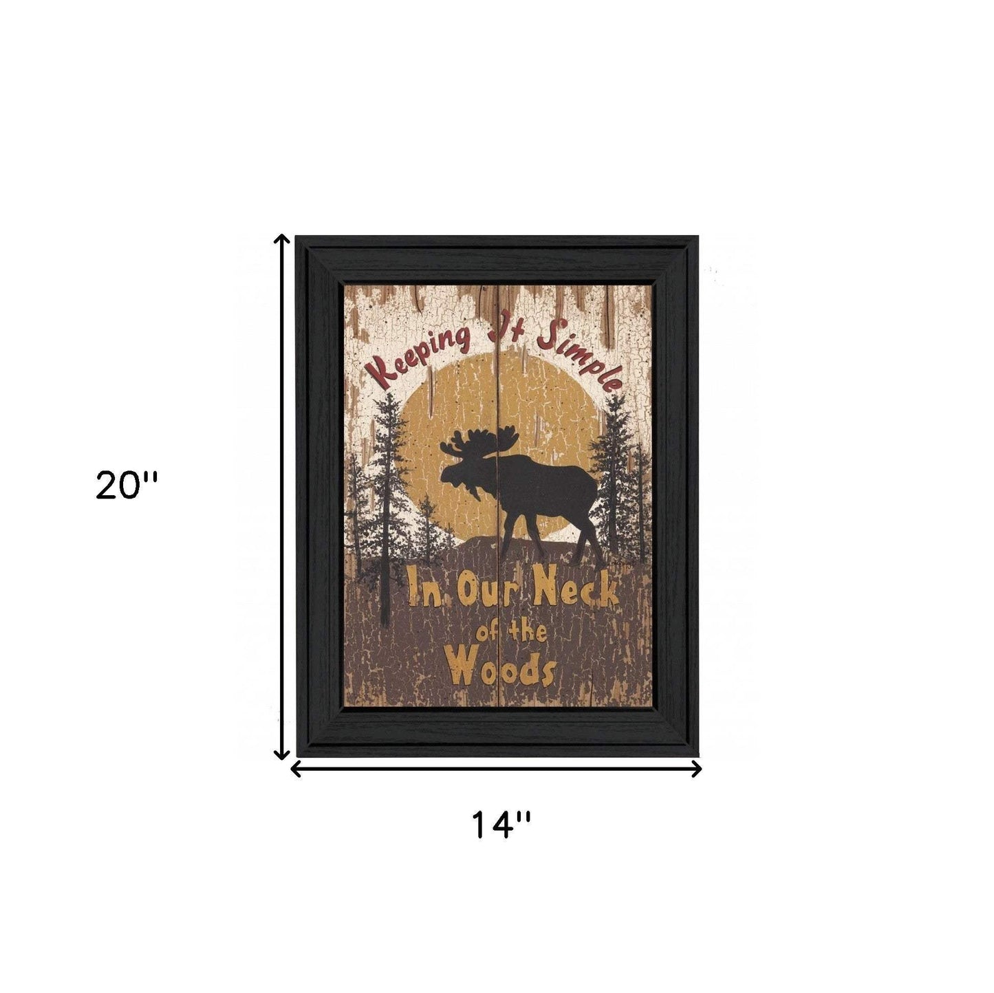 Keeping It Simple Black Framed Print Wall Art - Homeroots - Flyclothing LLC