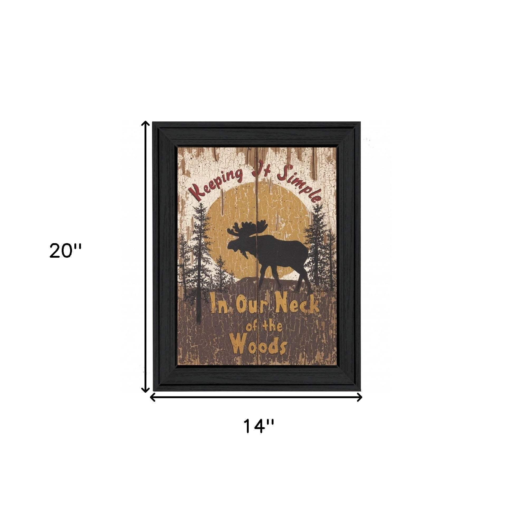 Keeping It Simple Black Framed Print Wall Art - Homeroots - Flyclothing LLC