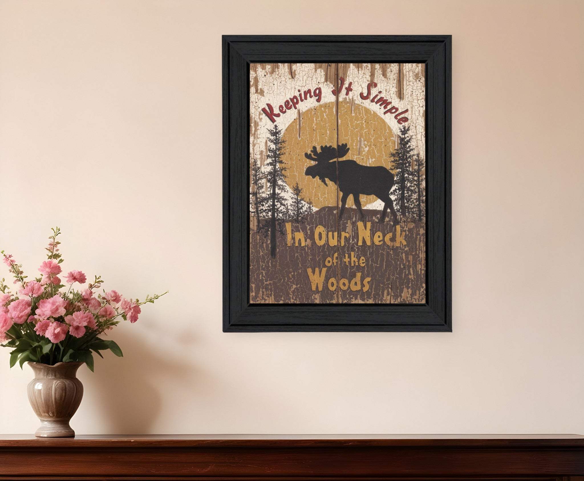 Keeping It Simple Black Framed Print Wall Art - Homeroots - Flyclothing LLC