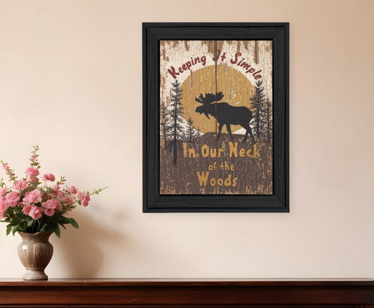 Keeping It Simple Black Framed Print Wall Art - Homeroots