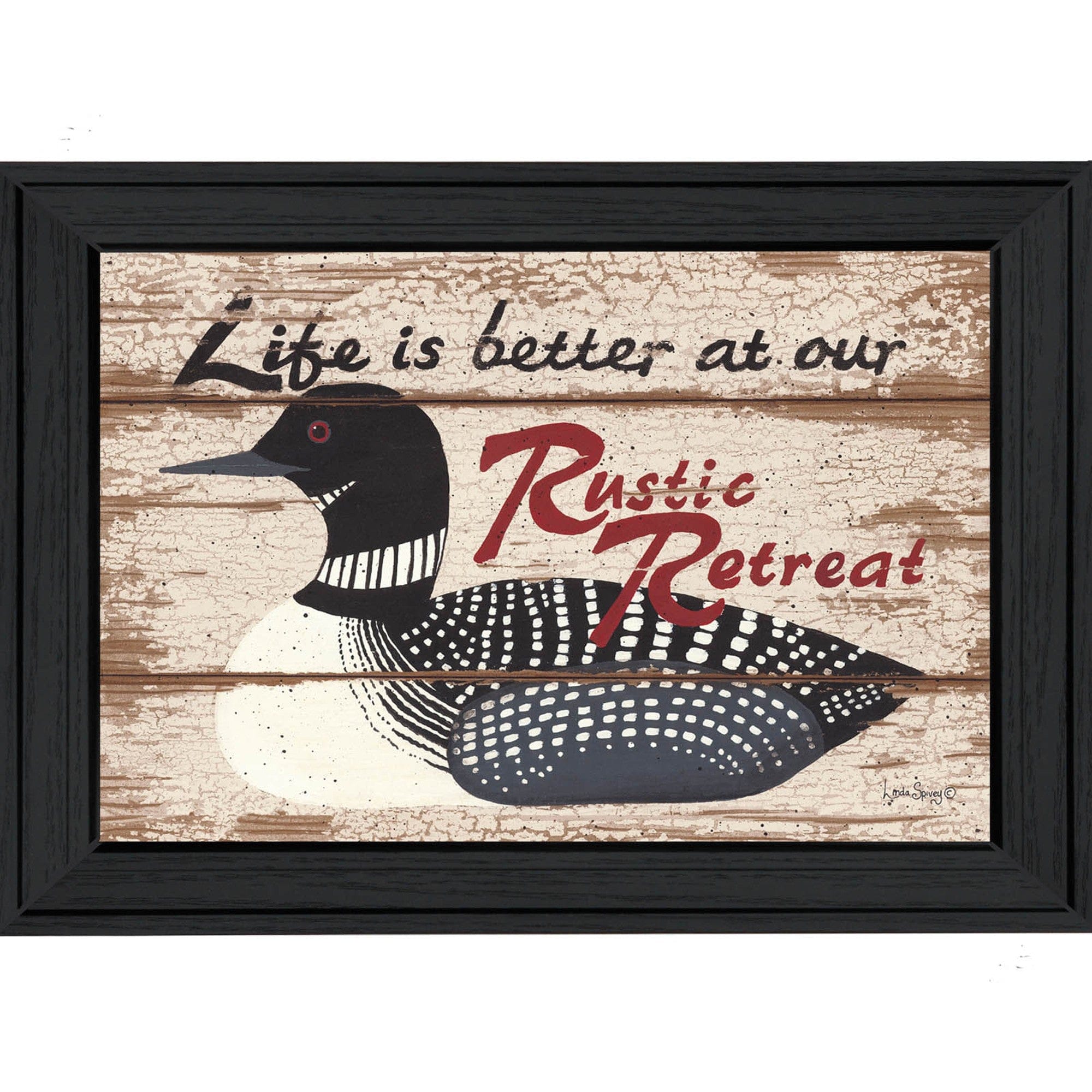 Rustic Retreat Black Framed Print Wall Art - Homeroots