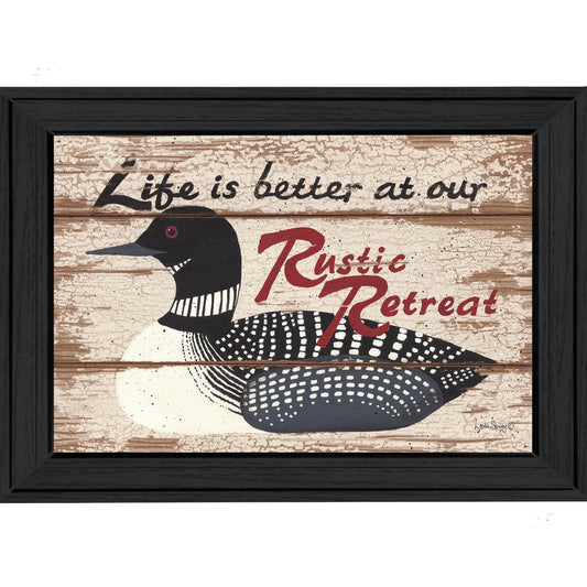 Rustic Retreat Black Framed Print Wall Art - Homeroots