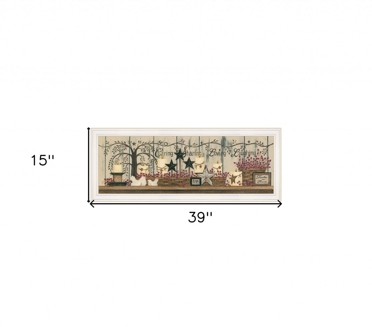 Willow Tree Shelf Collection 1 White Framed Print Wall Art - Homeroots - Flyclothing LLC