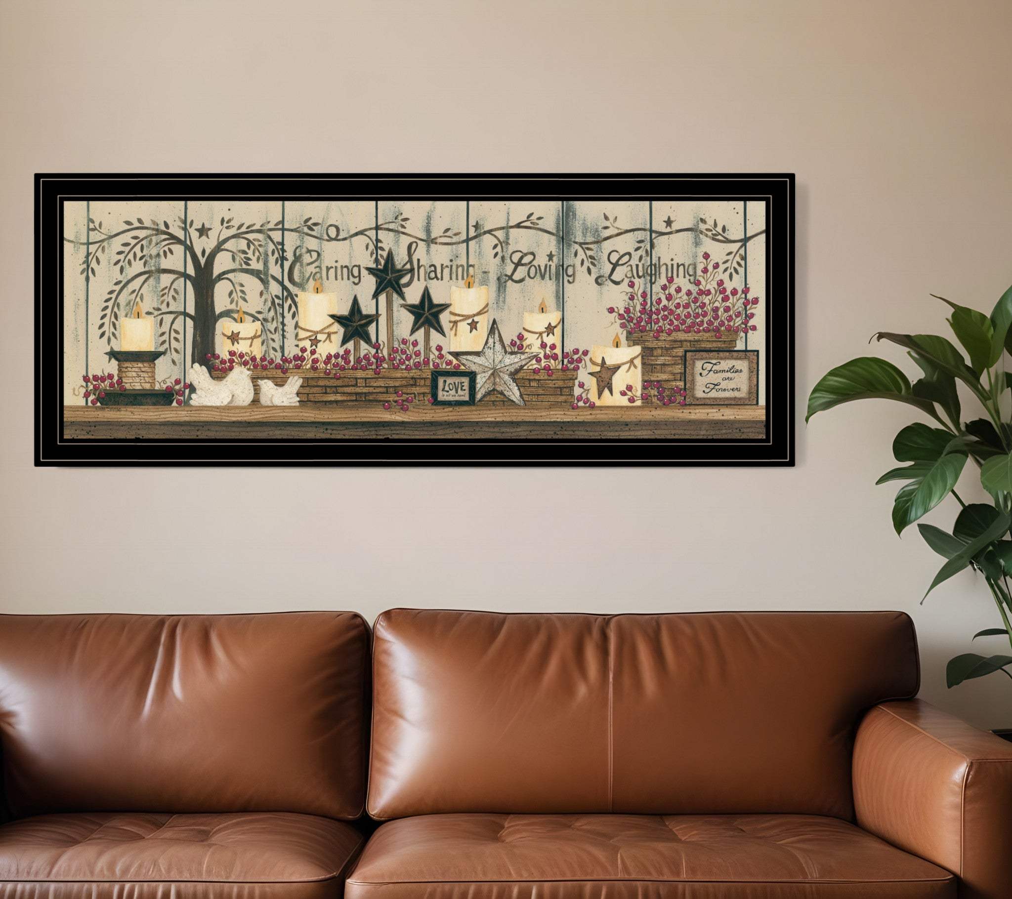 Willow Tree Shelf Collection 2 Black Framed Print Wall Art - Homeroots - Flyclothing LLC