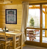 Cabin Rules 6 Black Framed Print Wall Art - Homeroots