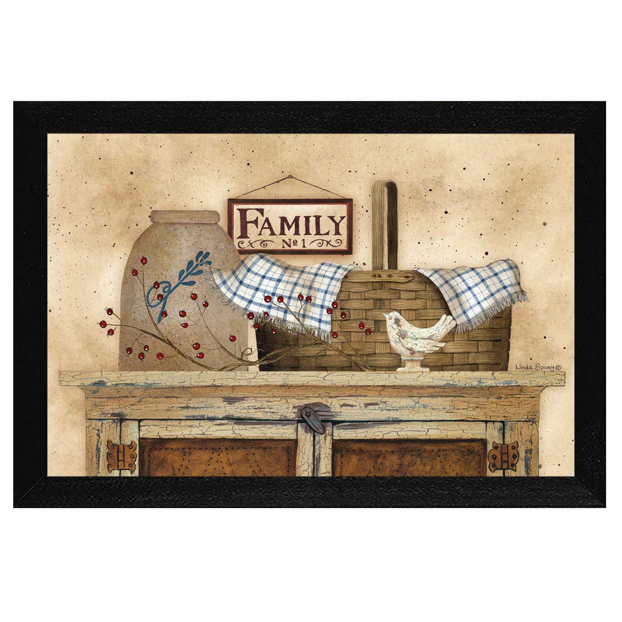 Family Still Life 1 Black Framed Print Wall Art - Homeroots