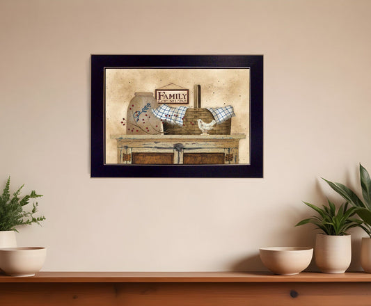 Family Still Life 2 Black Framed Print Wall Art - Homeroots