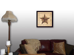 Live Laugh Love Barn Star Black Framed Print Wall Art - Homeroots