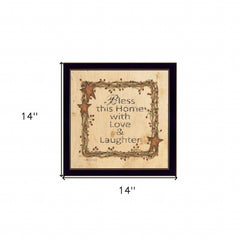 Bless this Home 2 Black Framed Print Wall Art - Homeroots