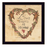 Love Begins at Home 1 Black Framed Print Wall Art - Homeroots