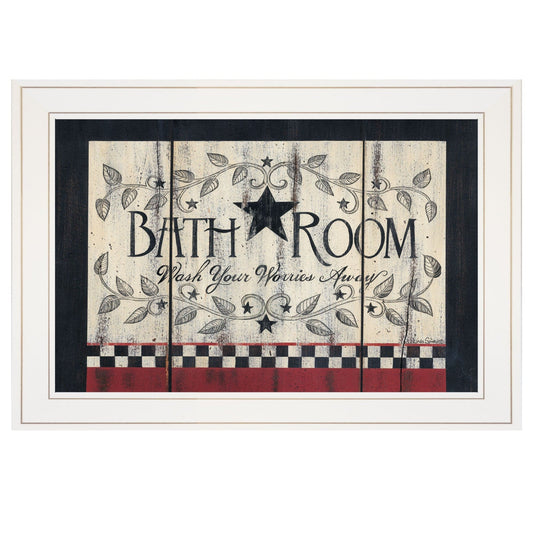 Bathroom White Framed Print Bathroom Wall Art - Homeroots